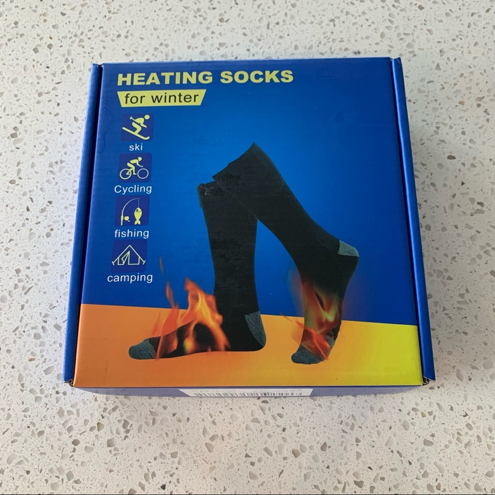 Rechargeable heated socks